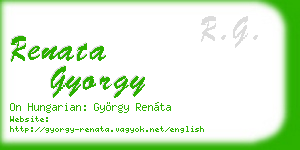 renata gyorgy business card