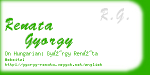 renata gyorgy business card